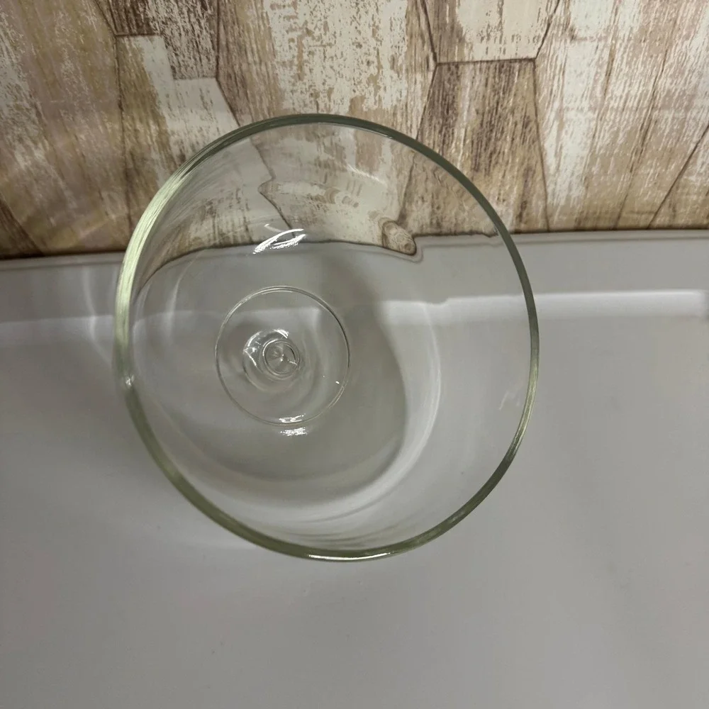 Clear Glass Round Cake Dome Cloche Server Lid w/ Knob Handle 6.25 Inch